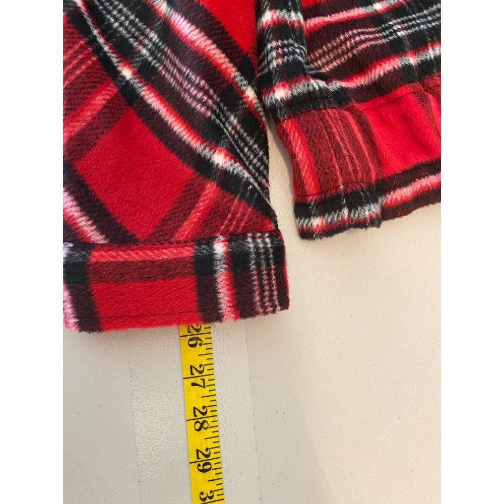 CJ Banks Red & Black Plaid Sherpa Collar Jacket 2X - Picture 10 of 10